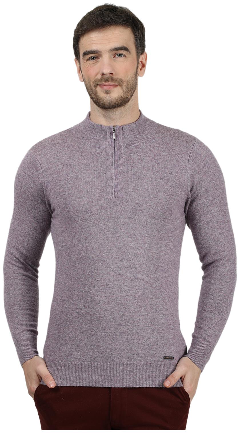 

Monte Carlo Men Wool Solid Grey Pullover