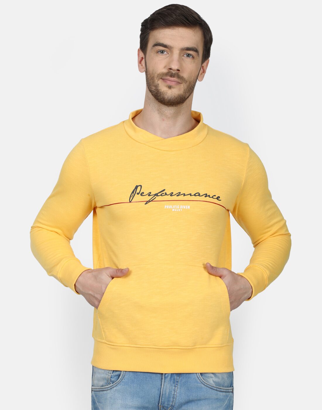 

Monte Carlo Men Yellow Round neck Sweatshirt