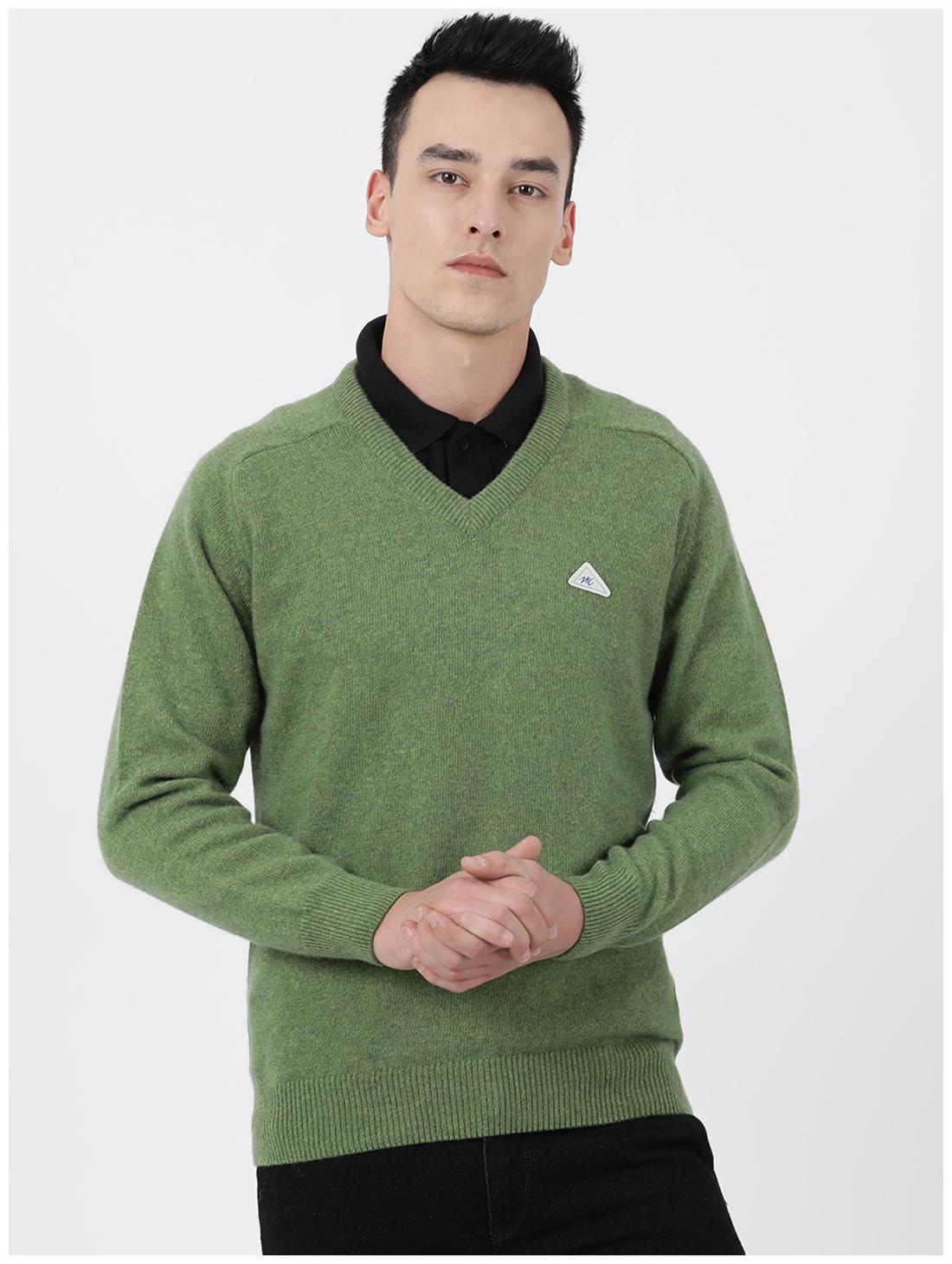 

Monte Carlo Men Green V neck Pullover
