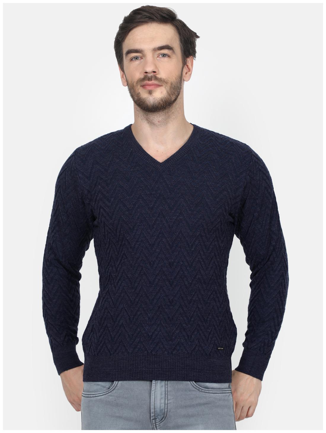 

Monte Carlo Men Blue V neck Pullover