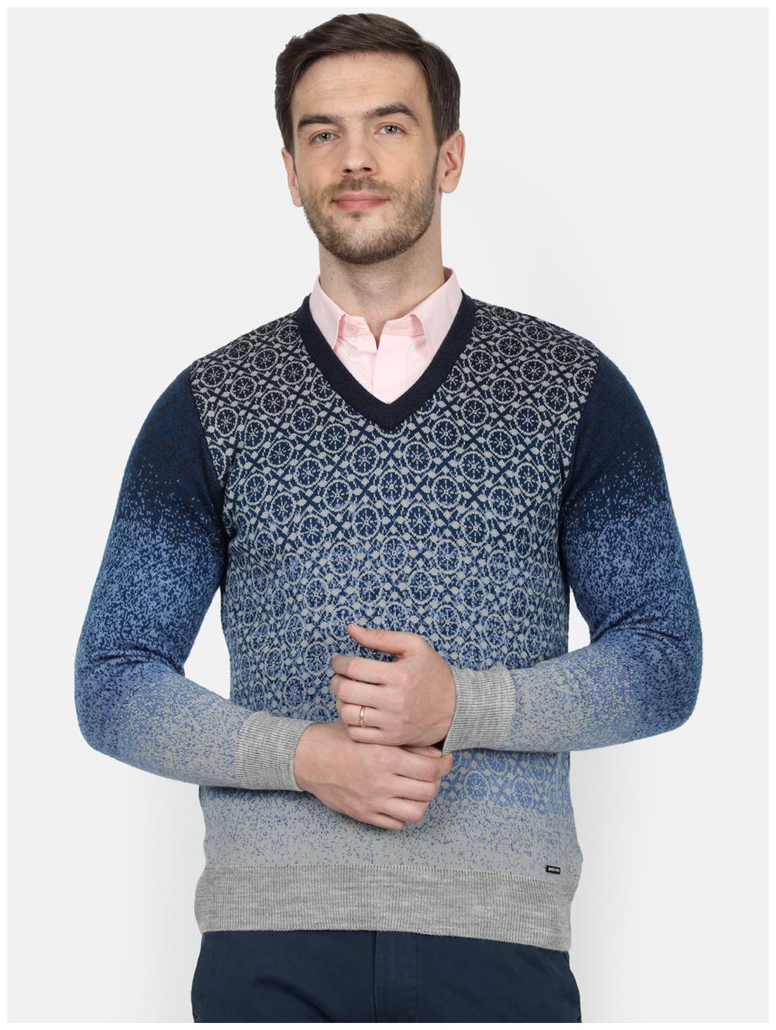 

Monte Carlo Men Blue V neck Pullover