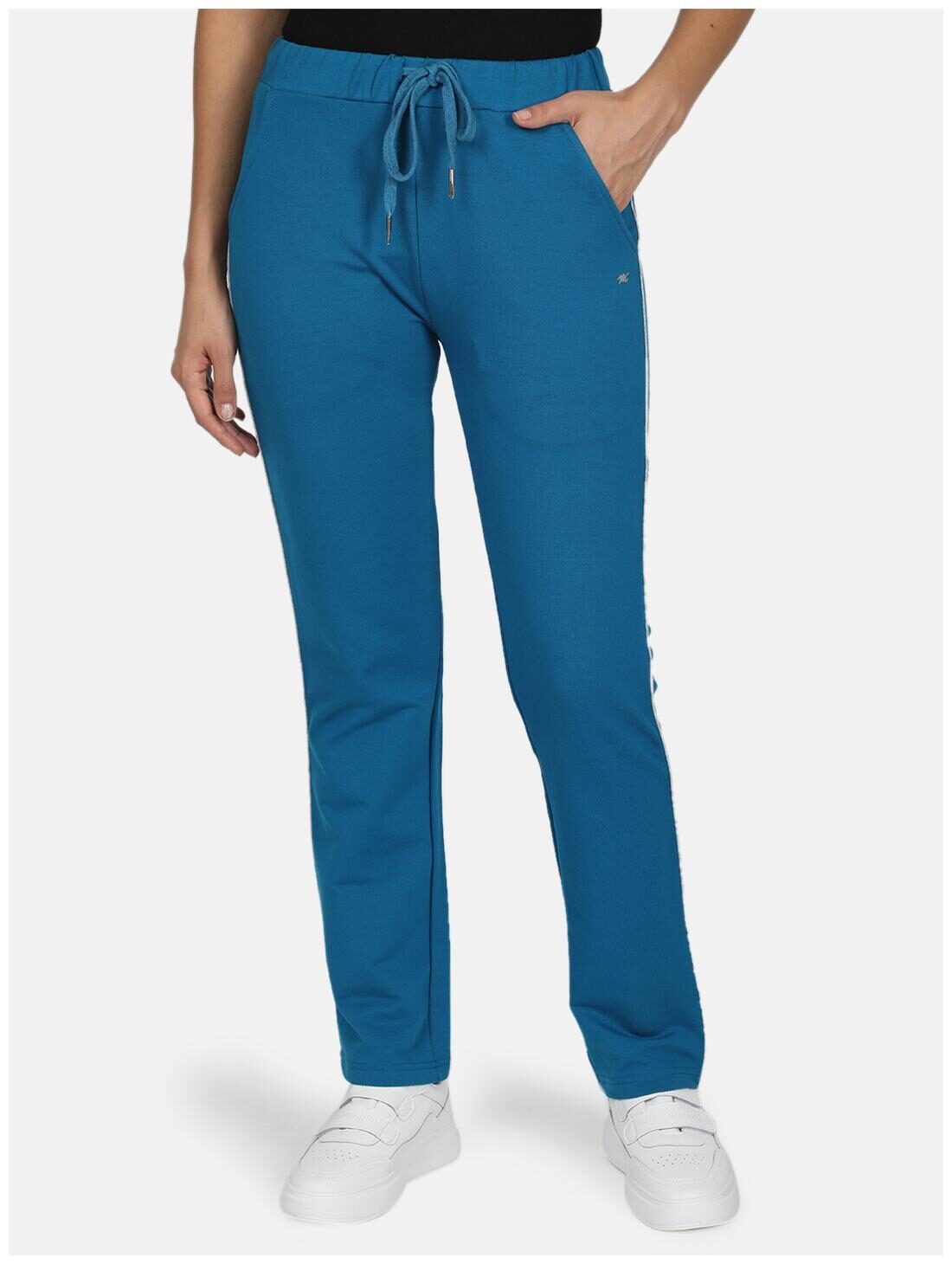 

Monte Carlo Blue Solid Cotton Blend Lower