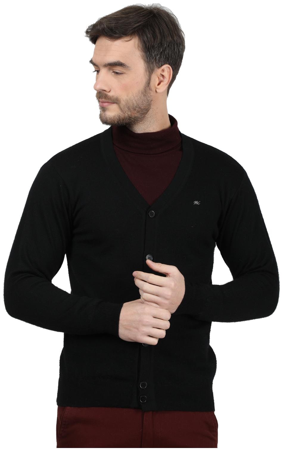 

Monte Carlo Men Black V neck Cardigan
