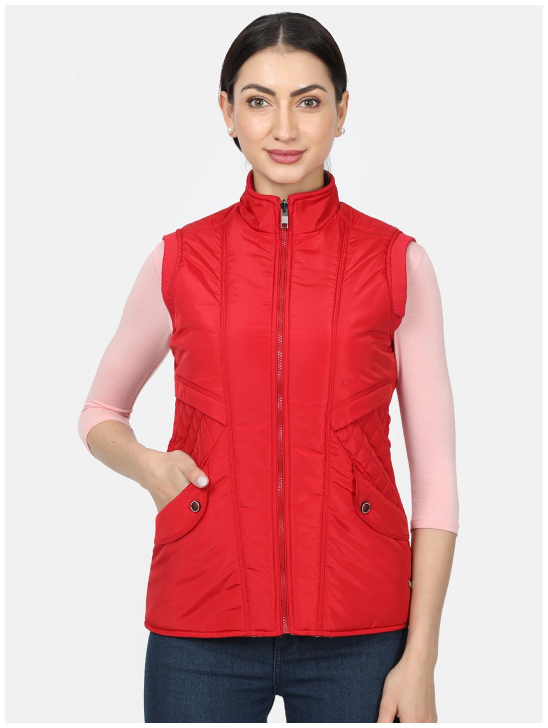 

Monte Carlo Women Solid Regular Jacket - Red