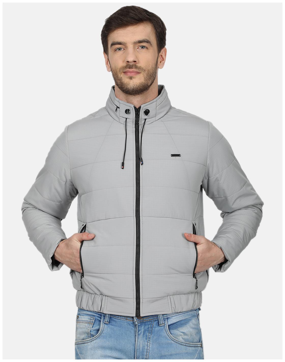 

Monte Carlo Men Grey Solid Bomber jacket