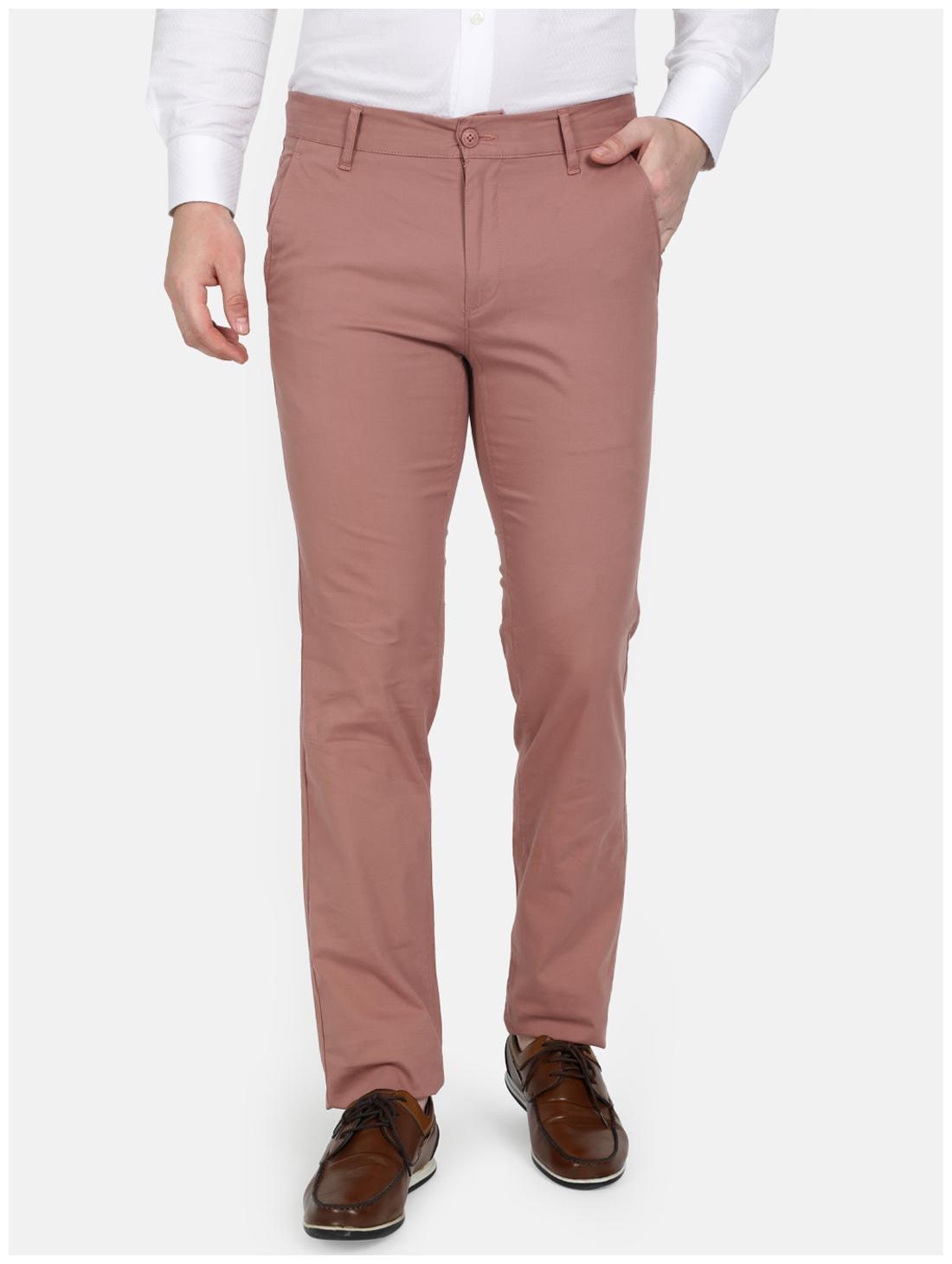 

Monte Carlo Men Pink Solid Slim fit Regular trousers