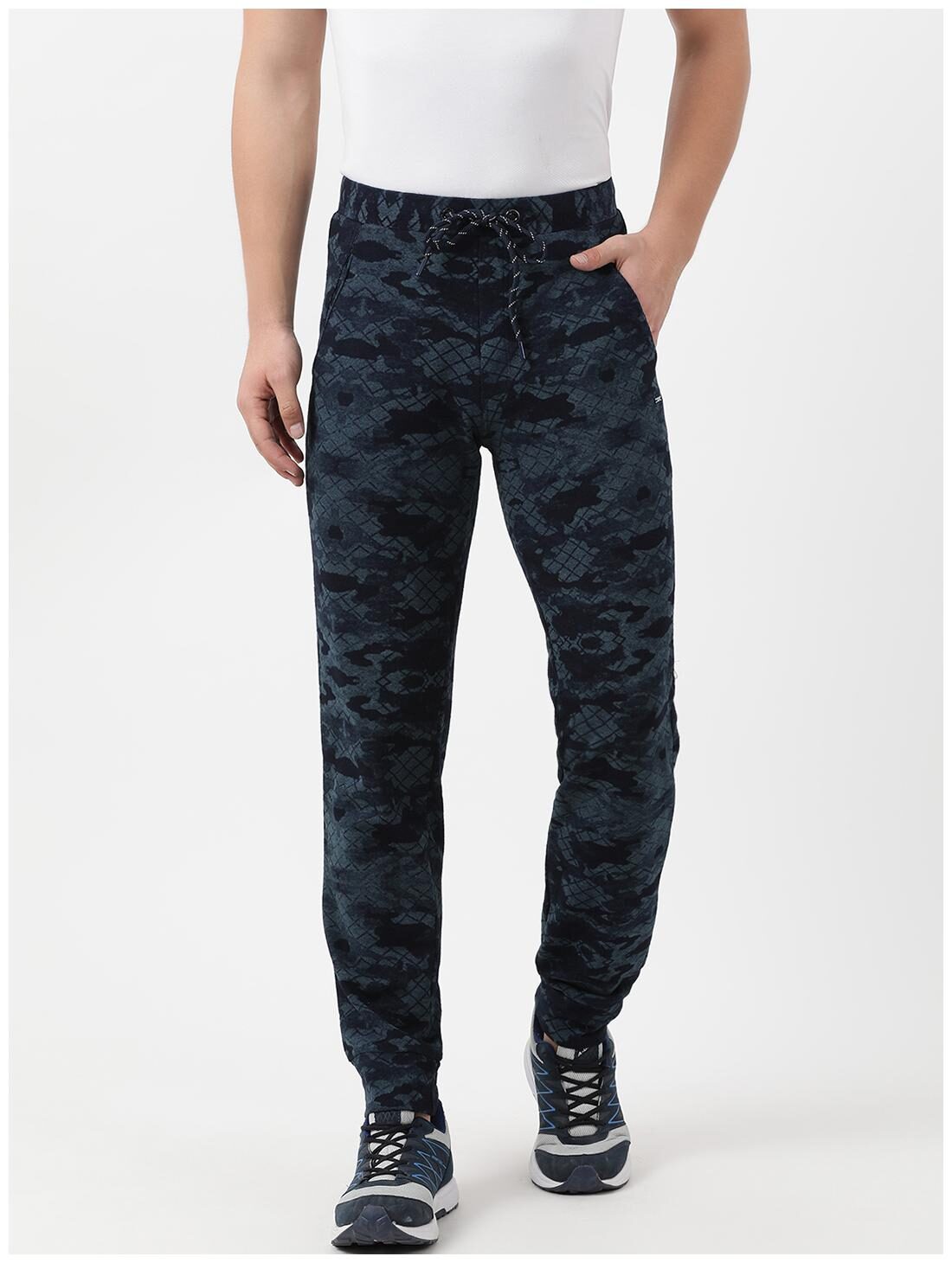 

Monte Carlo Men Cotton Blend Track Pants -Blue