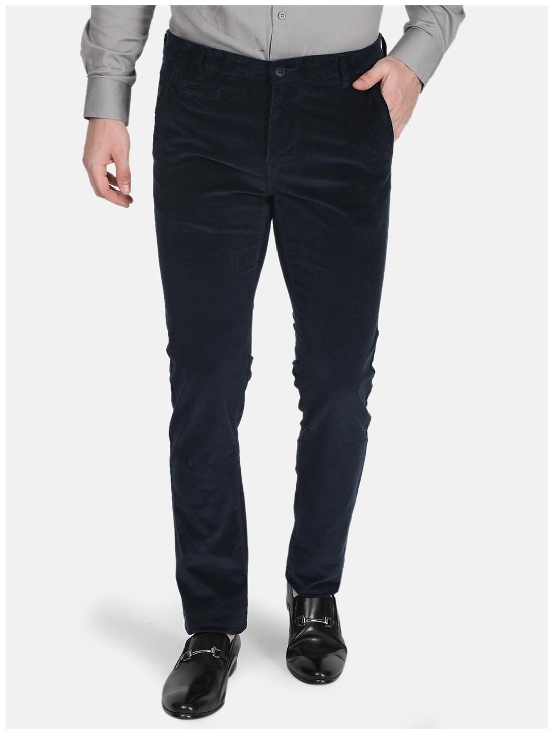 

Monte Carlo Men Navy blue Solid Slim fit Regular trousers