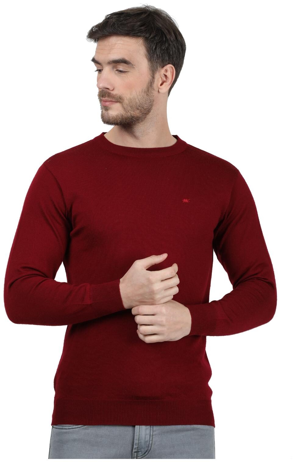 

Monte Carlo Men Red Round neck Pullover
