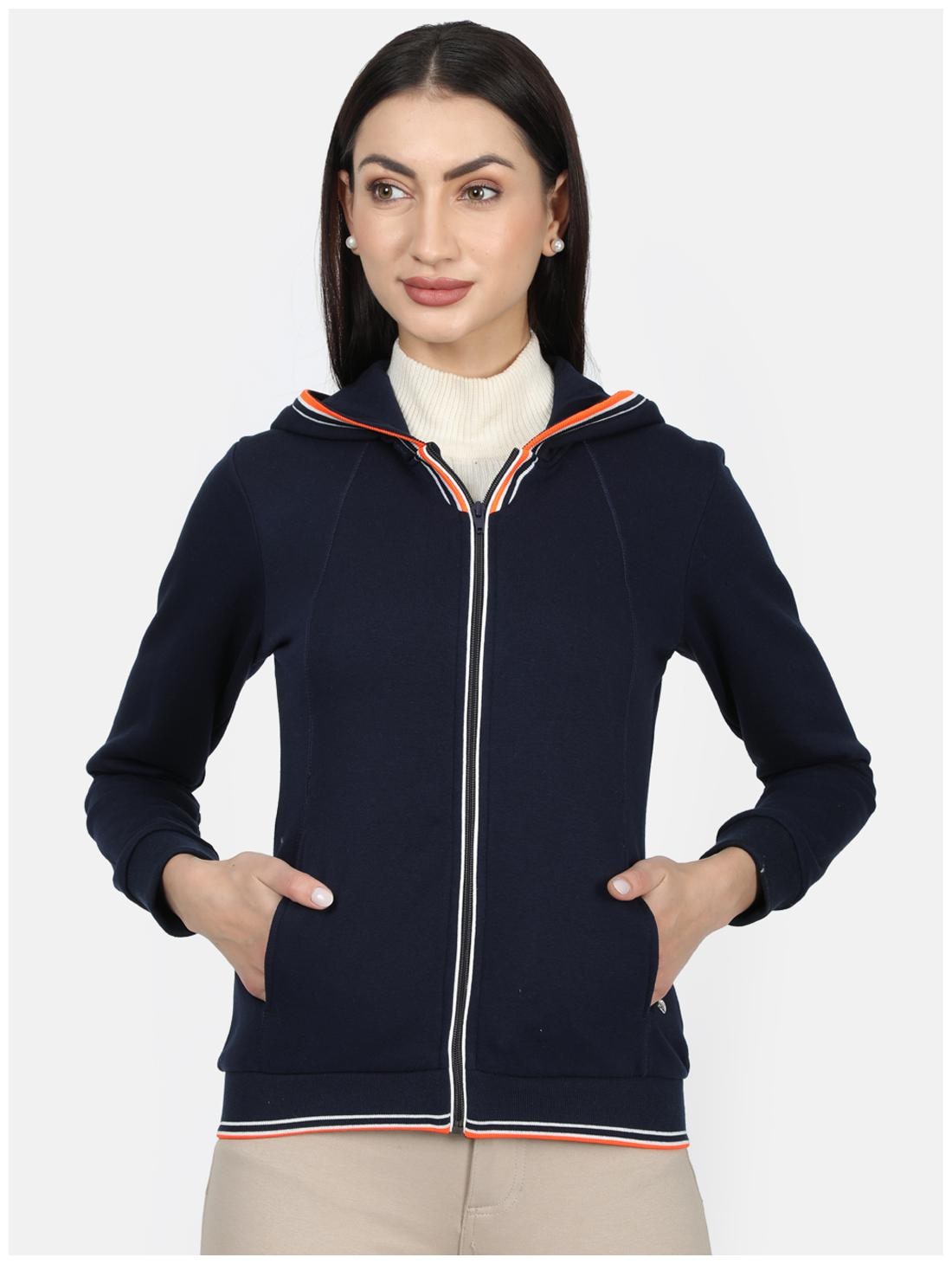 

Monte Carlo Women Solid Sweatshirt - Navy Blue