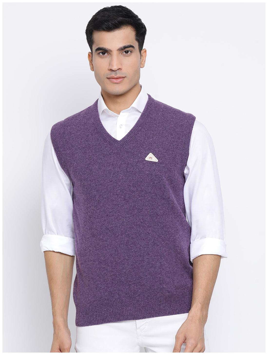 

Monte Carlo Men Purple V neck Longline sweater