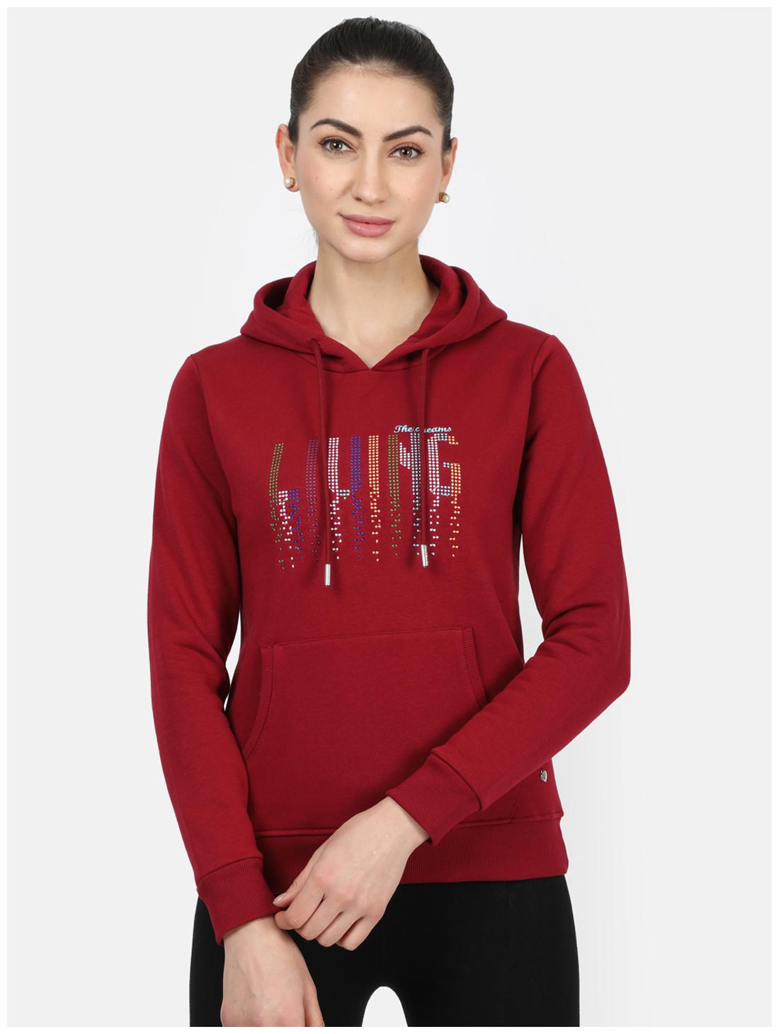 

Monte Carlo Women Embroidered Hoodie - Maroon