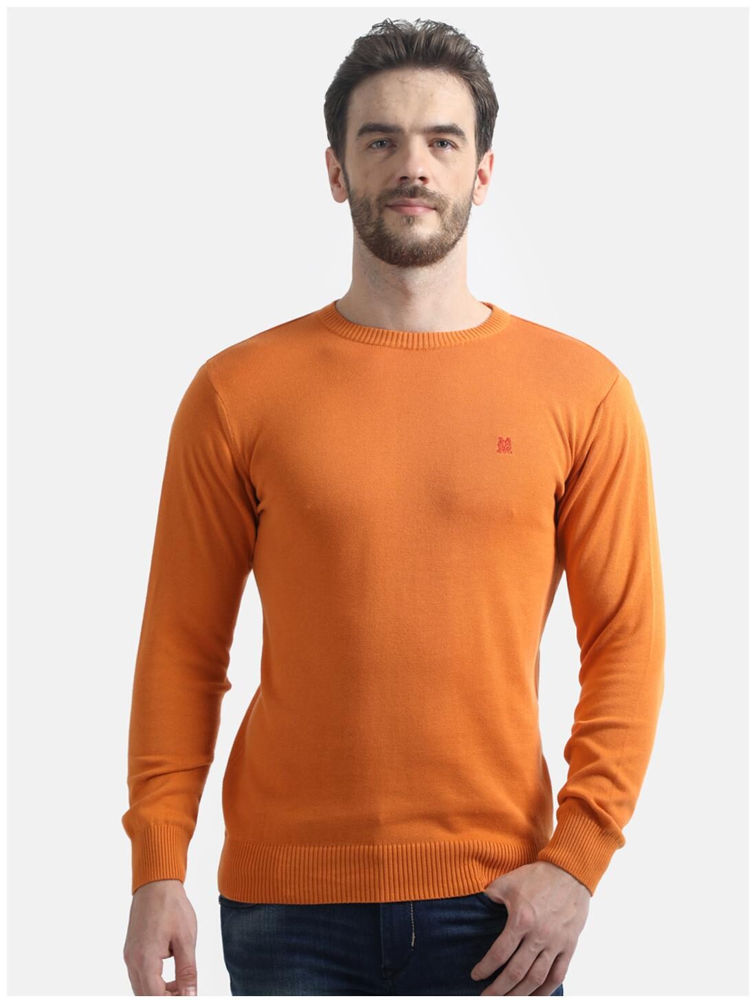 

Monte Carlo Men Orange Round neck Pullover