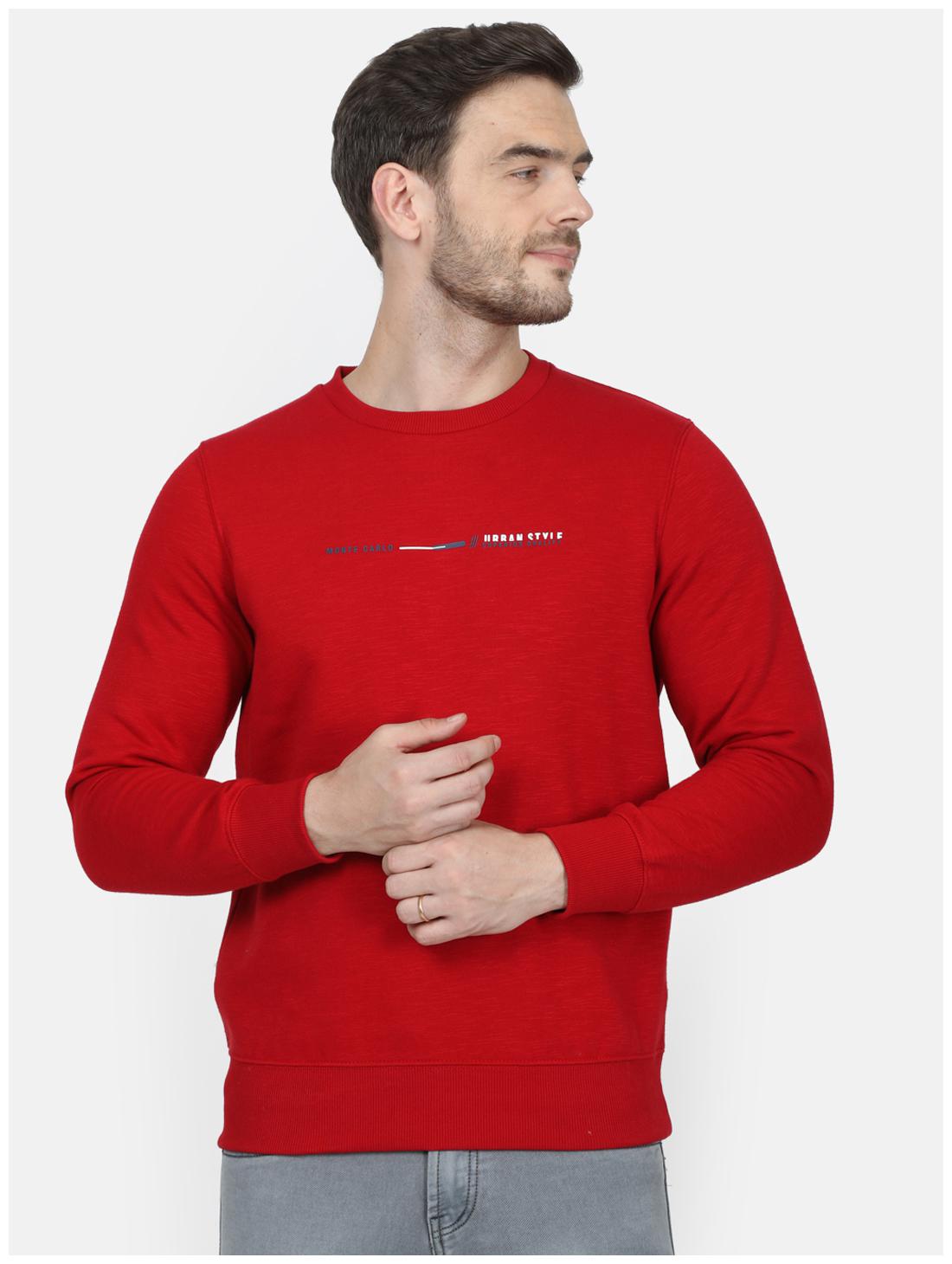 

Monte Carlo Men Red Round neck Sweatshirt