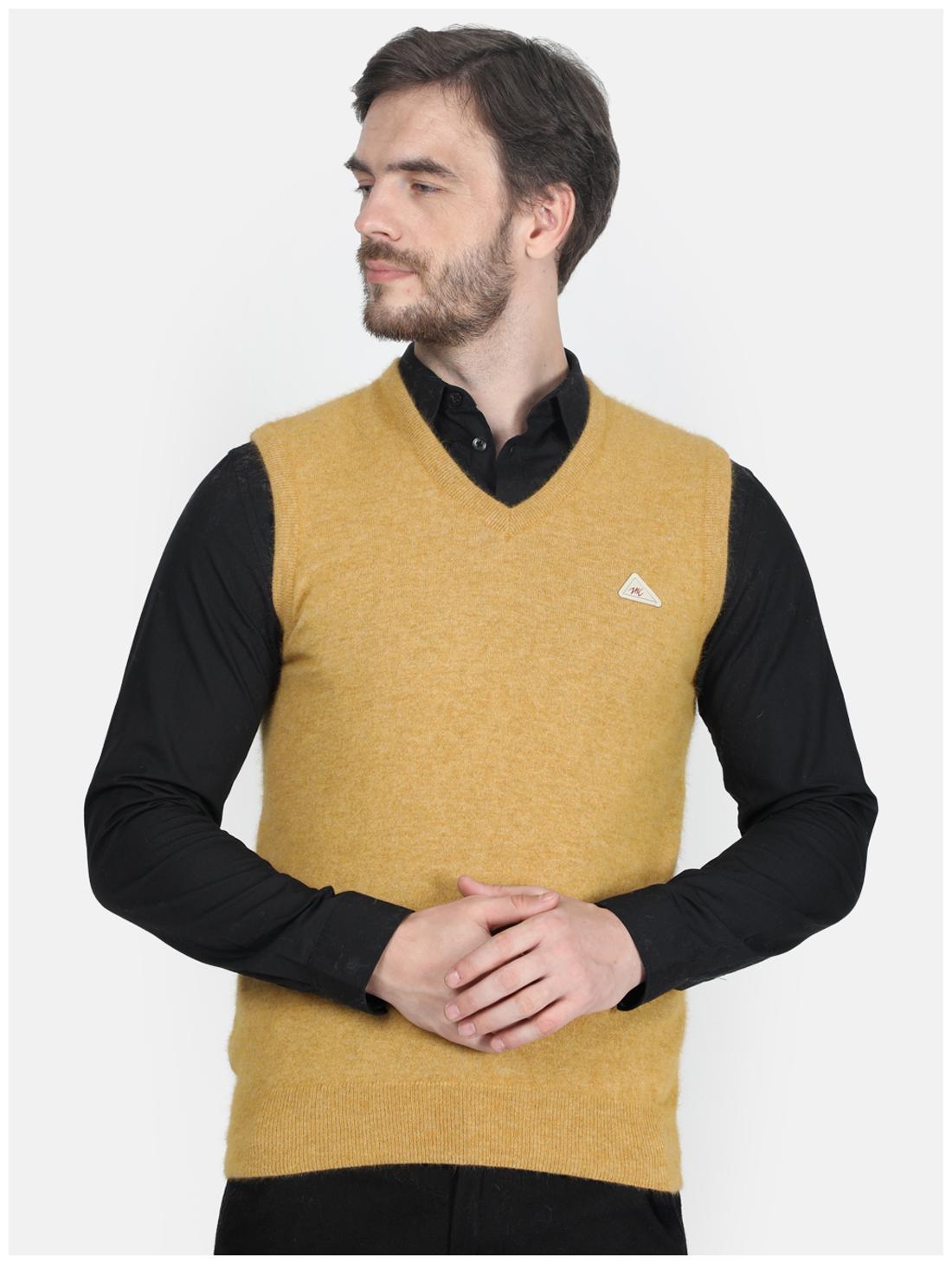 

Monte Carlo Men Yellow V neck Longline sweater