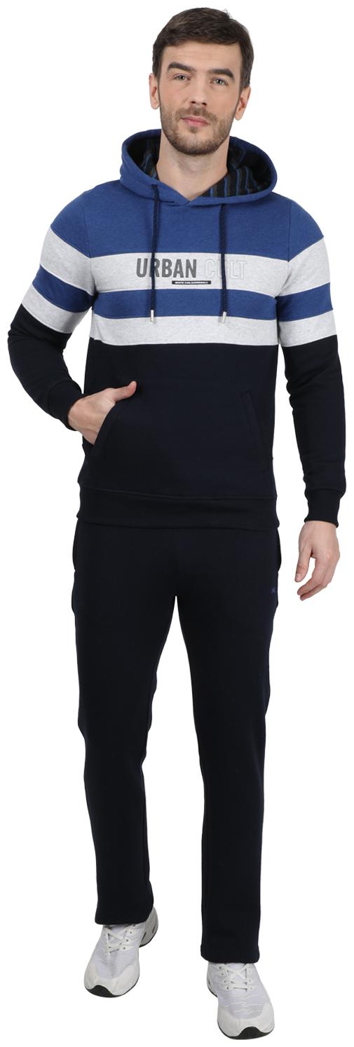 

Monte Carlo Men Navy Blue Striped Regular Fit Track Suit