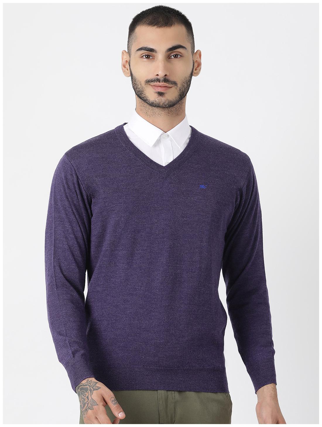 

Monte Carlo Men Purple V neck Pullover