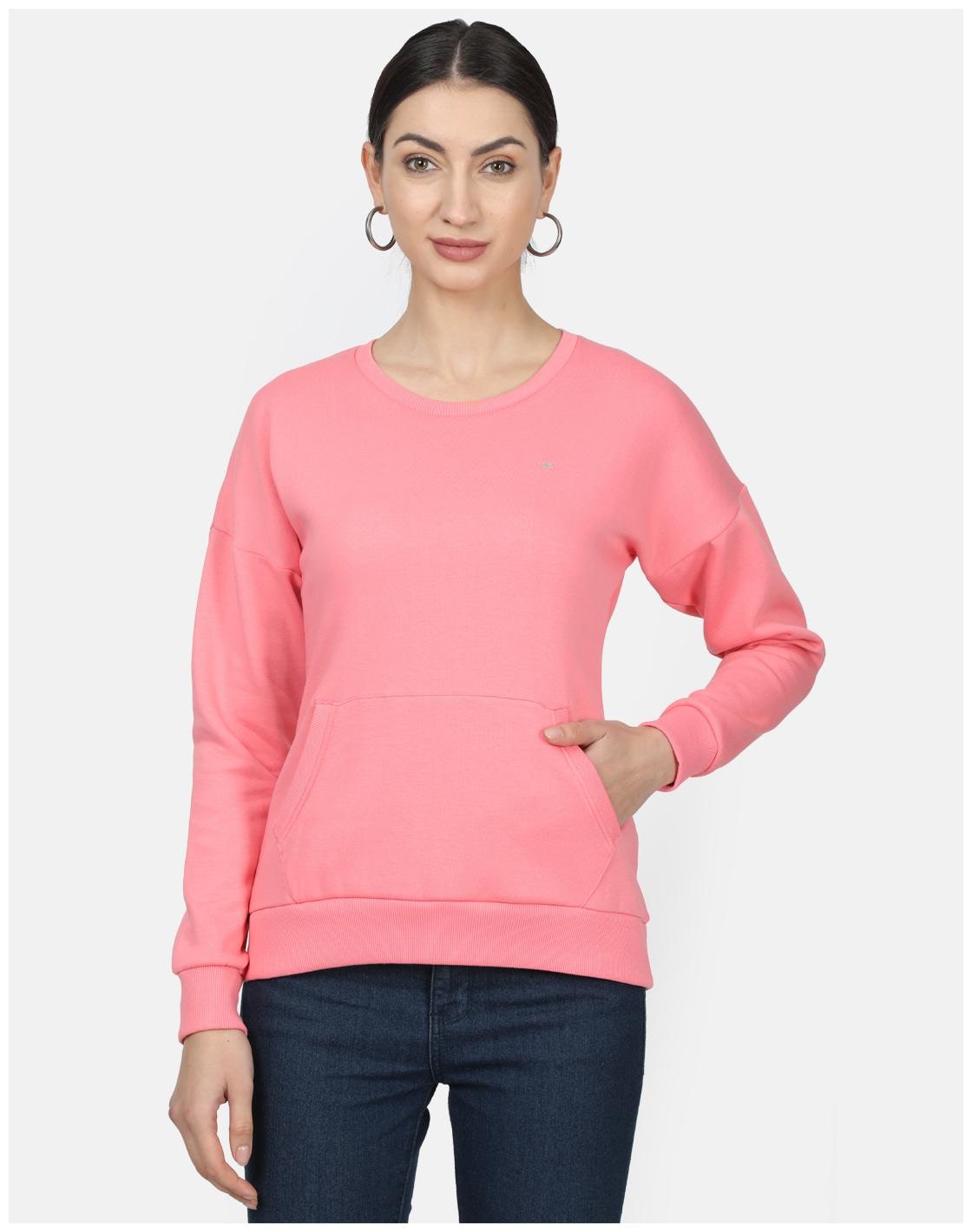 

Monte Carlo Women Solid Sweatshirt - Pink