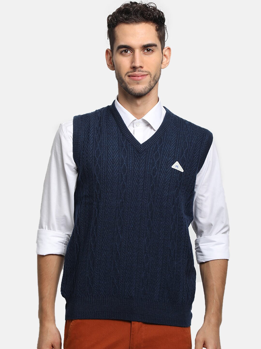 

Monte Carlo Men Blue V neck Pullover