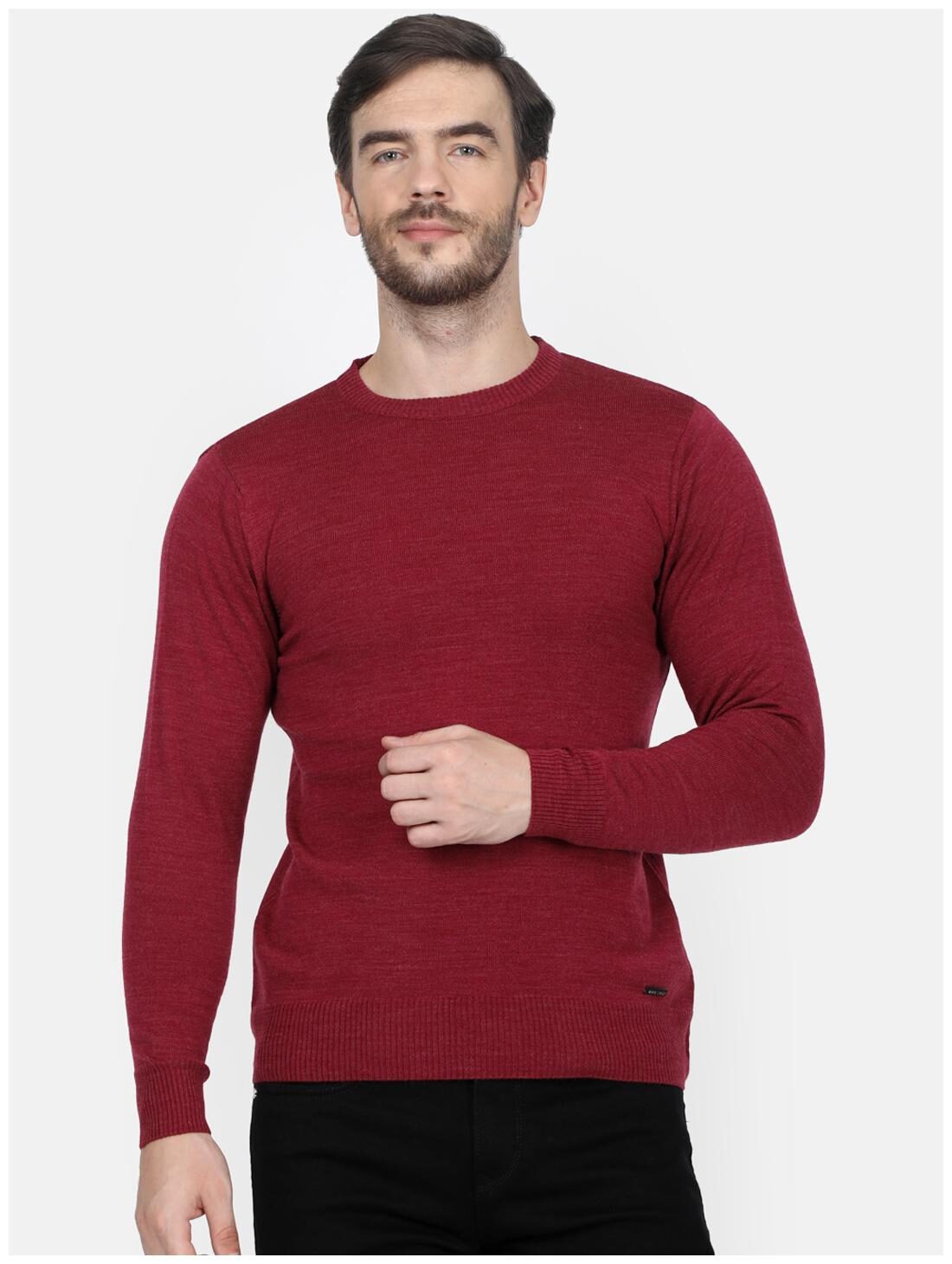 

Monte Carlo Men Maroon Round neck Pullover