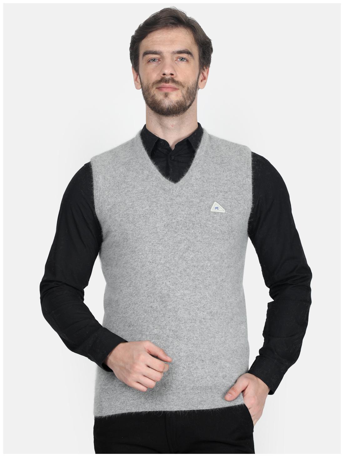 

Monte Carlo Men Grey V neck Longline sweater