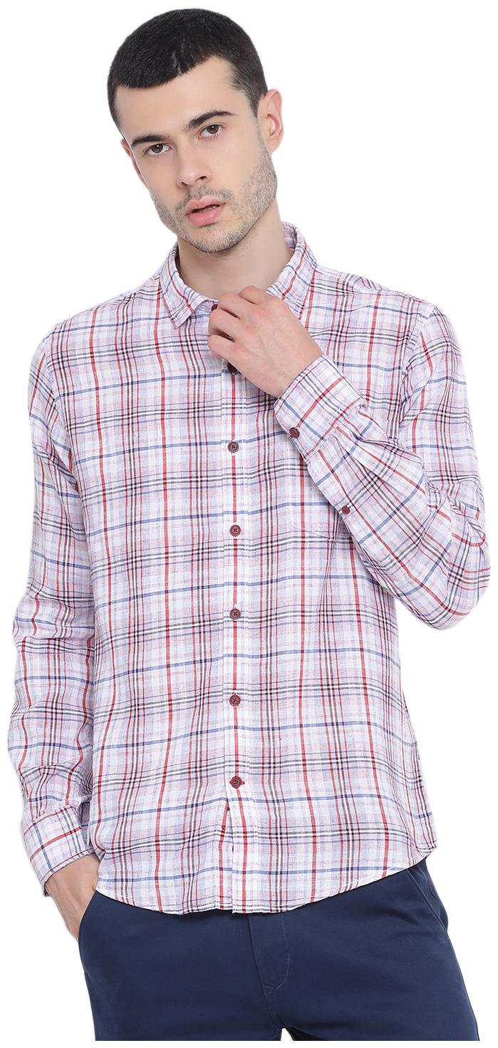 

Monte Carlo Men Grey Checked Regular Fit Casual Shirt