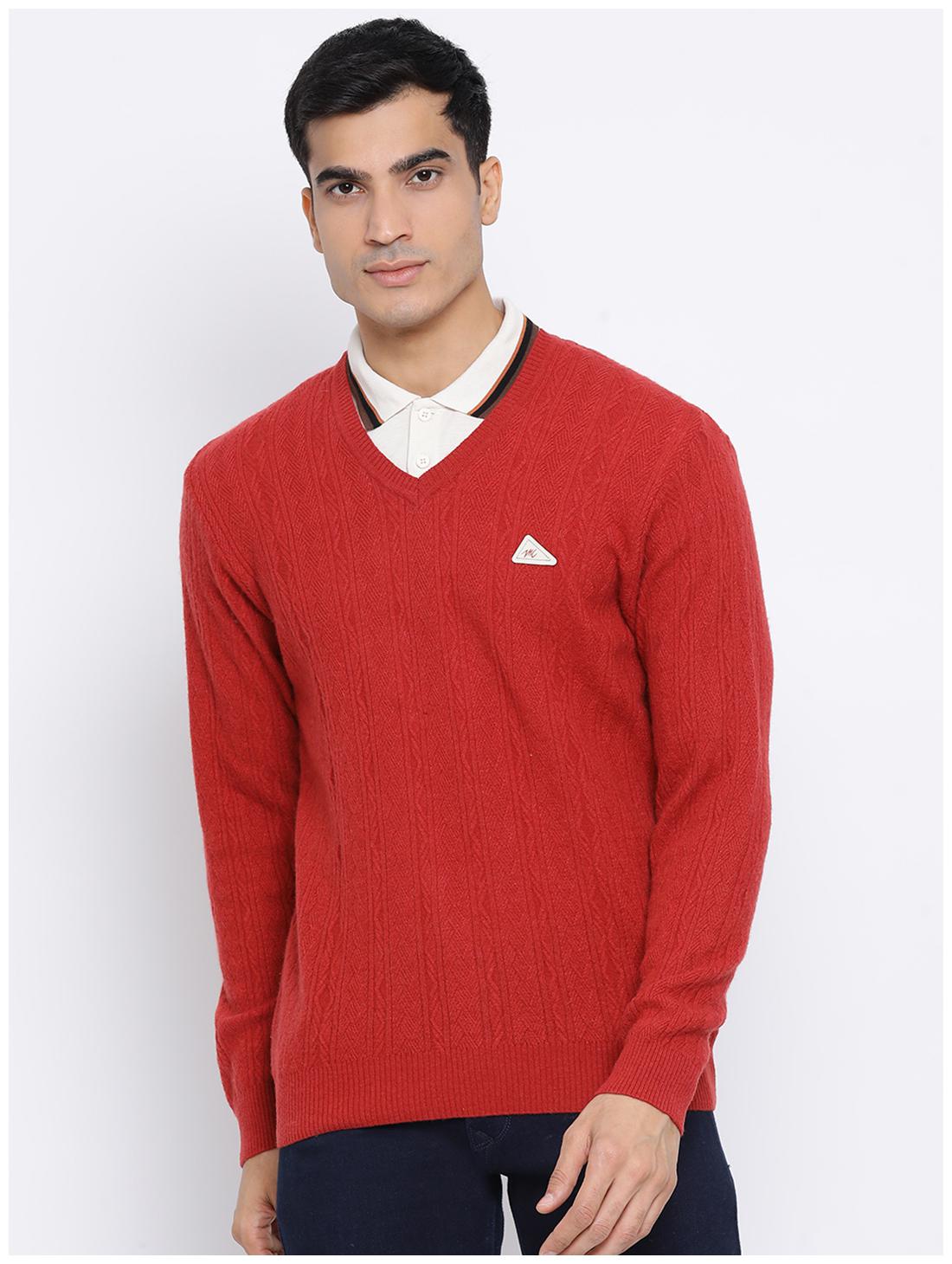 

Monte Carlo Men Red V neck Pullover