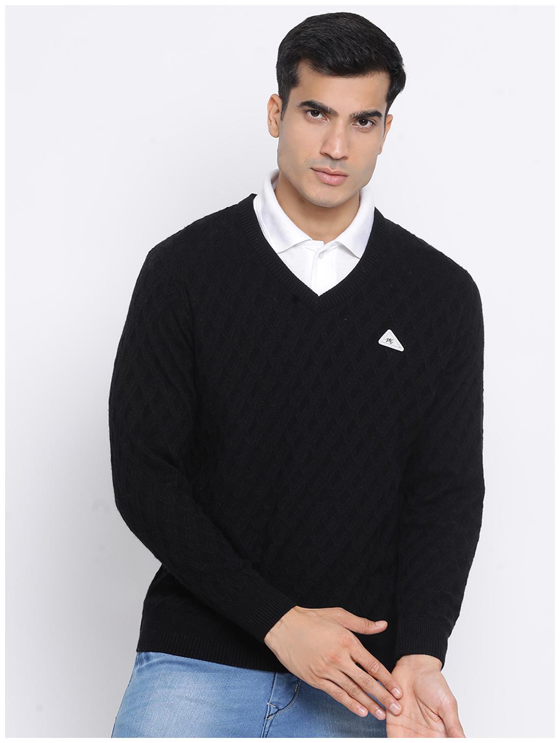 

Monte Carlo Men Black V neck Pullover