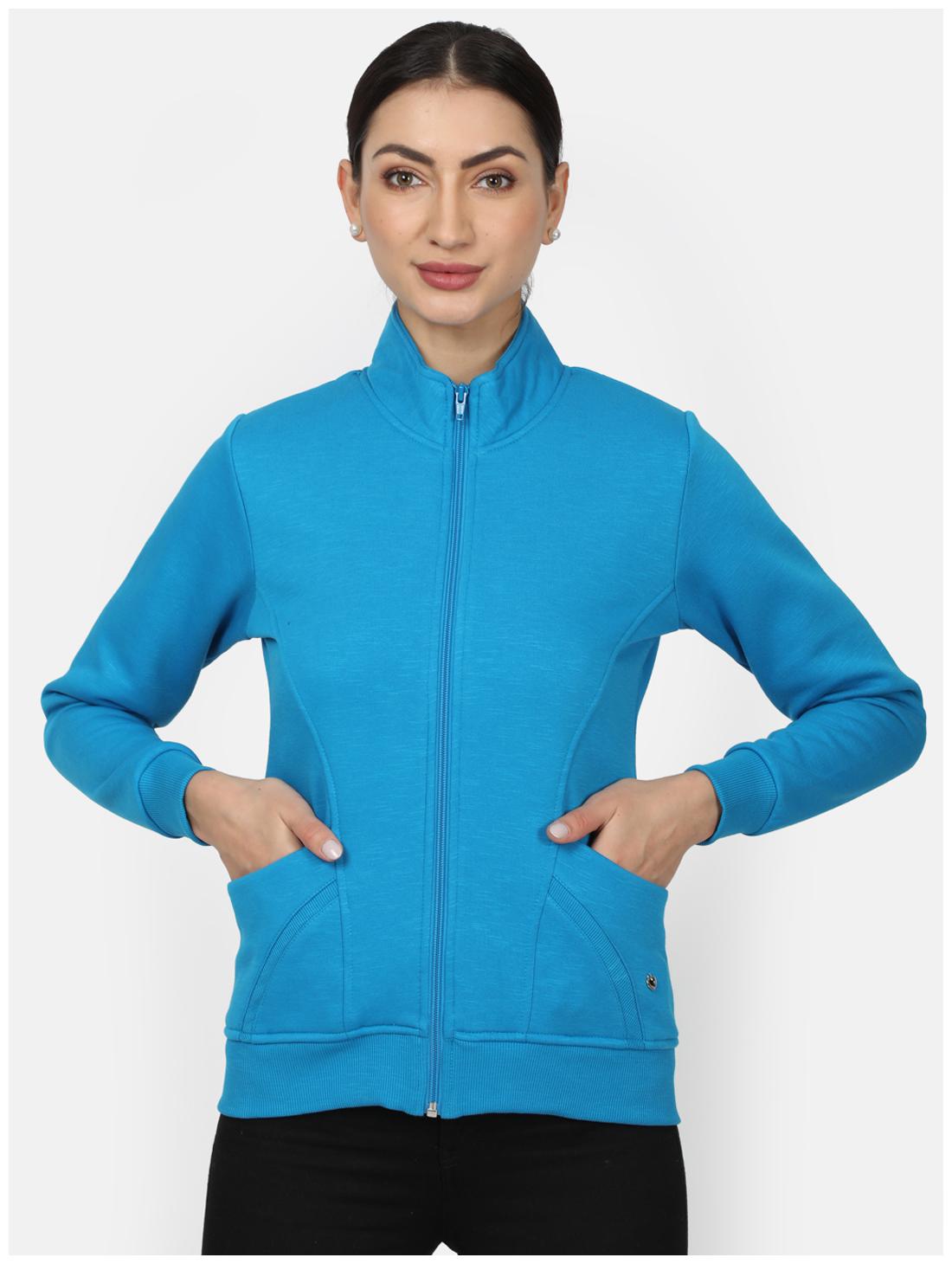 

Monte Carlo Women Solid Sweatshirt - Blue