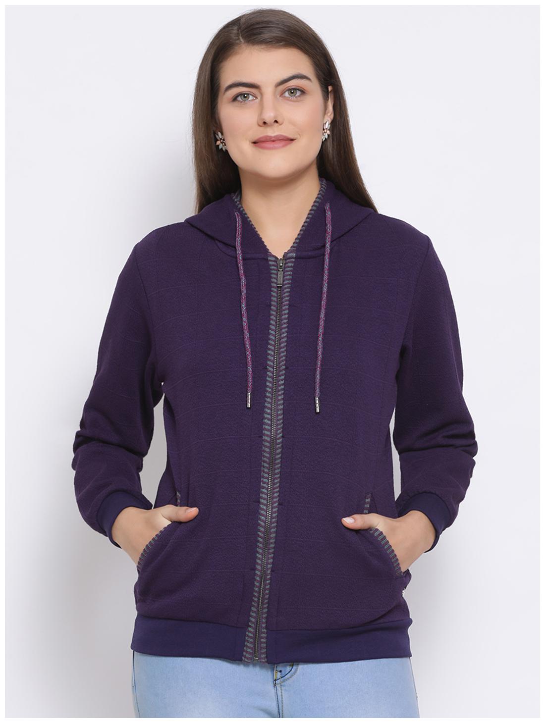 

Monte Carlo Women Solid Hoodie - Purple