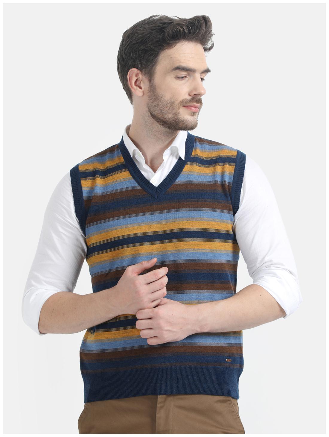 

Monte Carlo Men Multi V neck Longline sweater