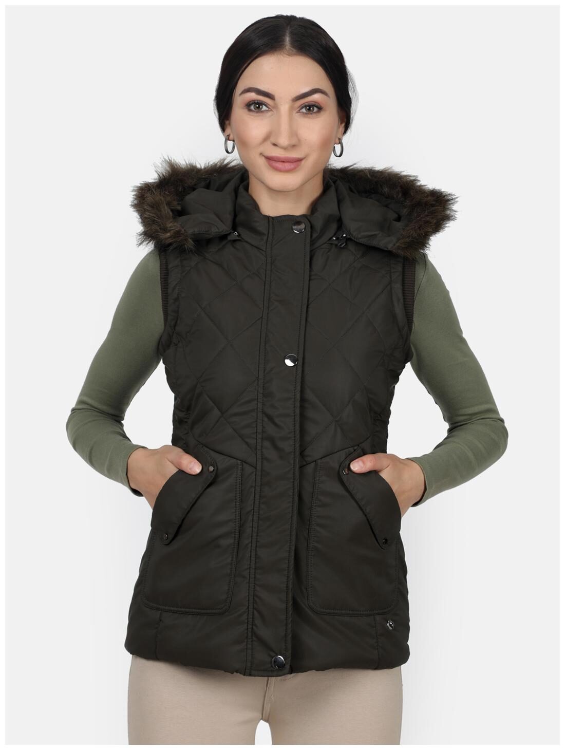 

Monte Carlo Women Cotton Regular Jacket (Olive)