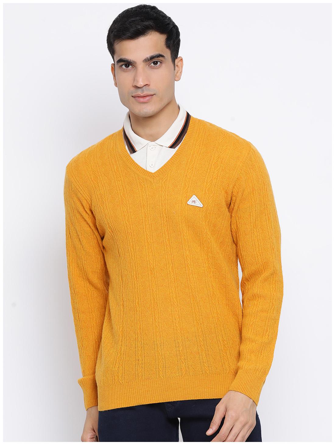 

Monte Carlo Men Yellow V neck Pullover