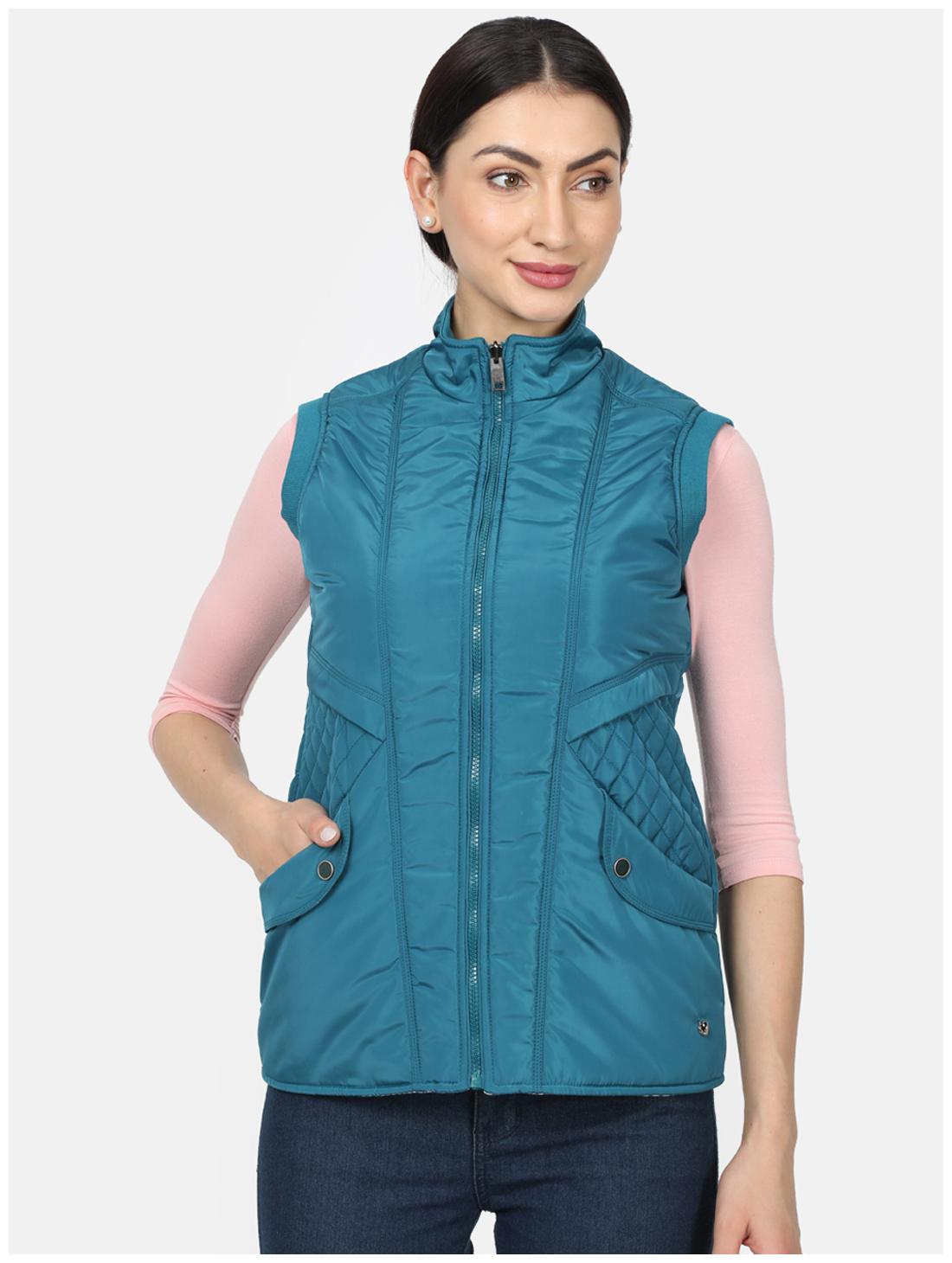 

Monte Carlo Women Solid Regular Jacket - Blue