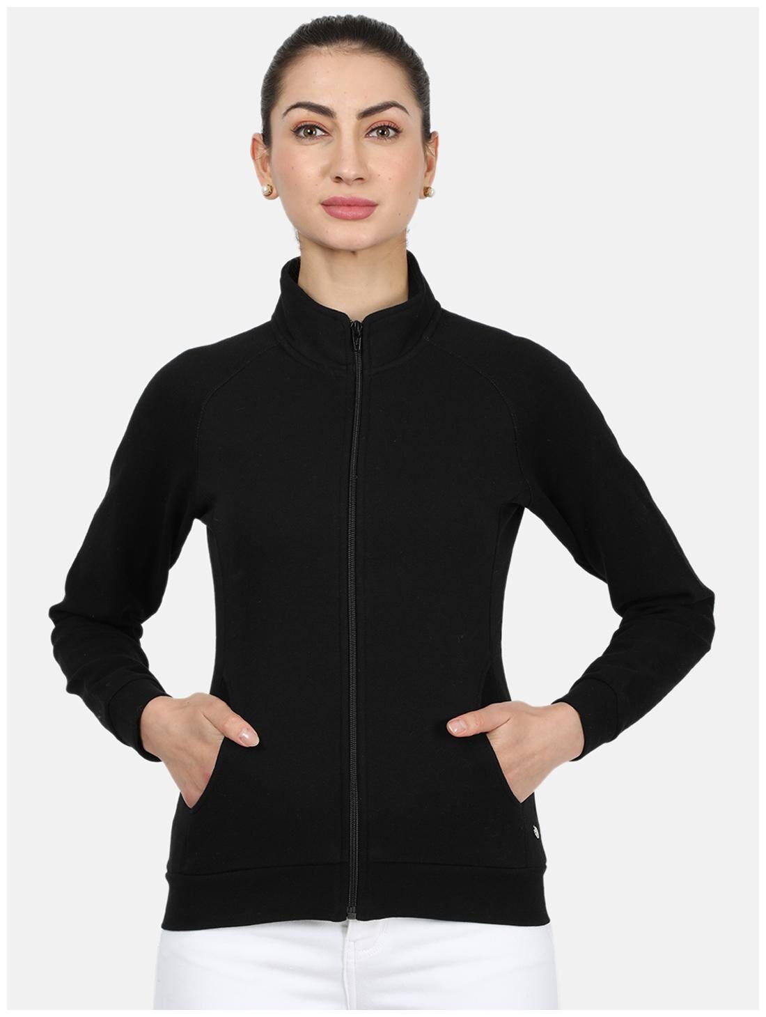 

Monte Carlo Women Solid Sweatshirt - Black
