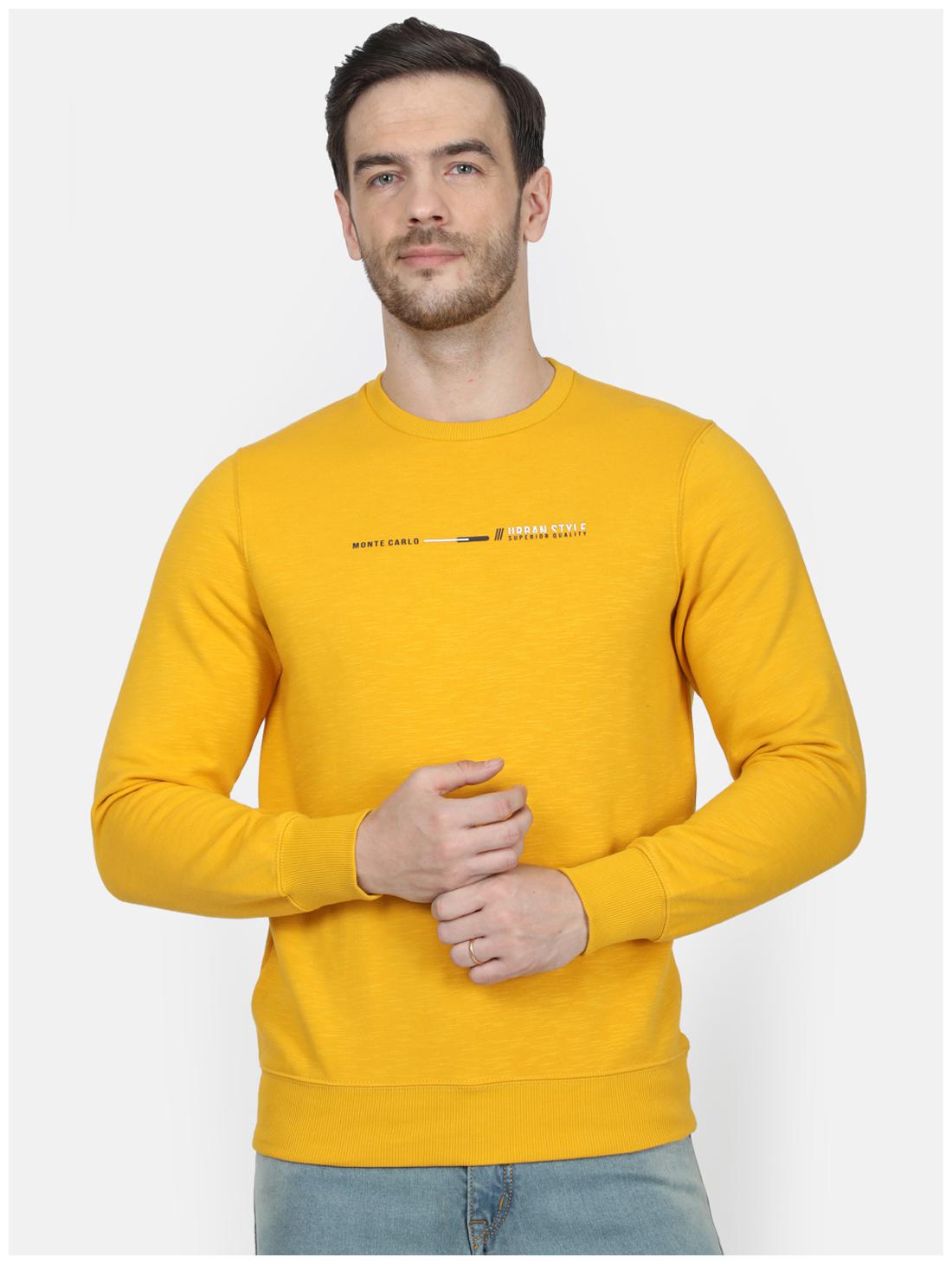 

Monte Carlo Men Yellow Round neck Sweatshirt