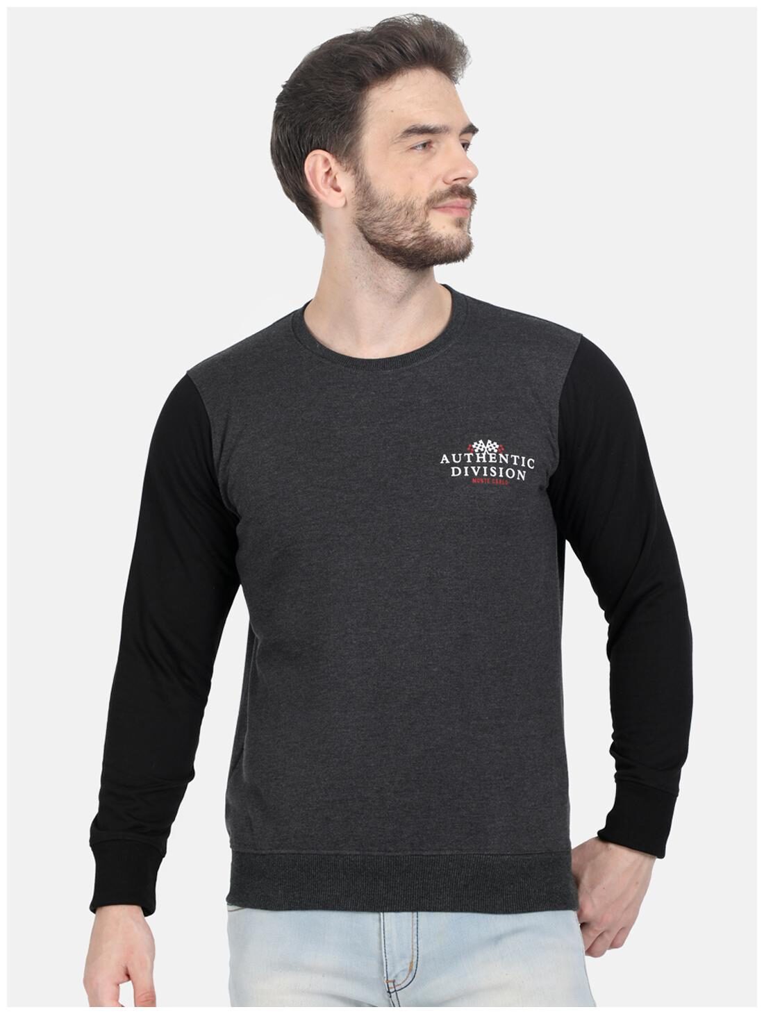 

Monte Carlo Men Grey Round neck Sweatshirt