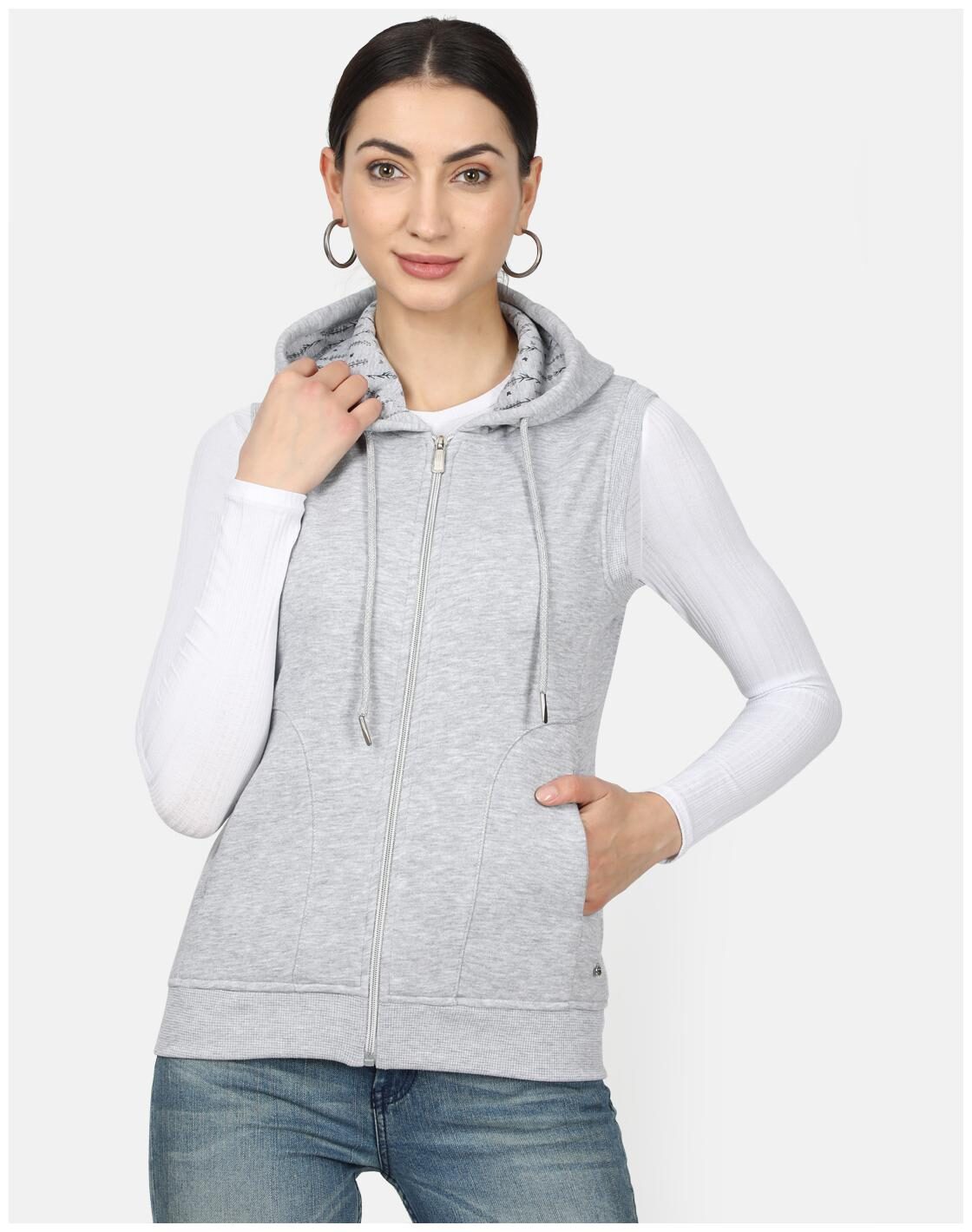 

Monte Carlo Women Solid Sweatshirt - Grey