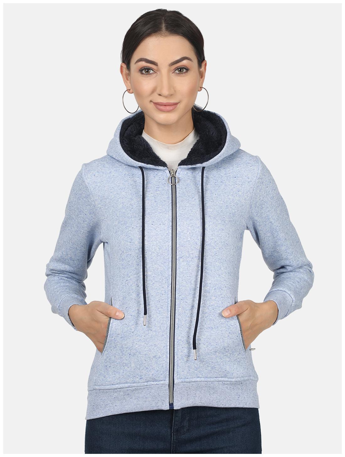 

Monte Carlo Women Solid Hoodie - Blue