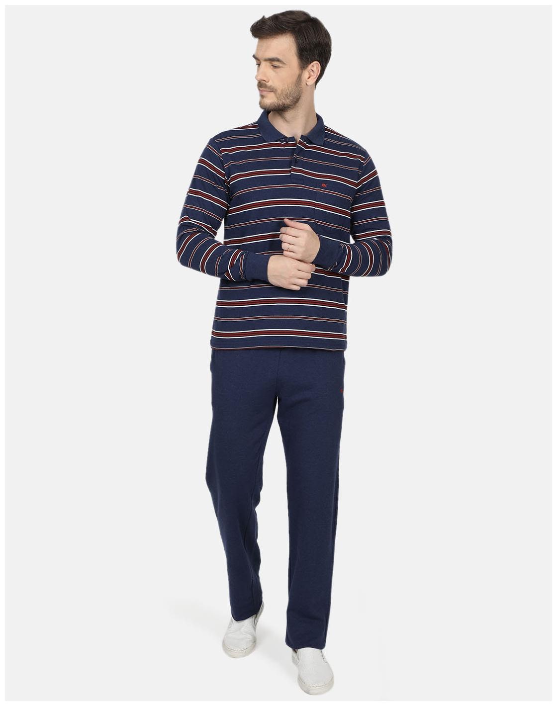 

Monte Carlo Men Navy Blue Striped Regular Fit Track Suit