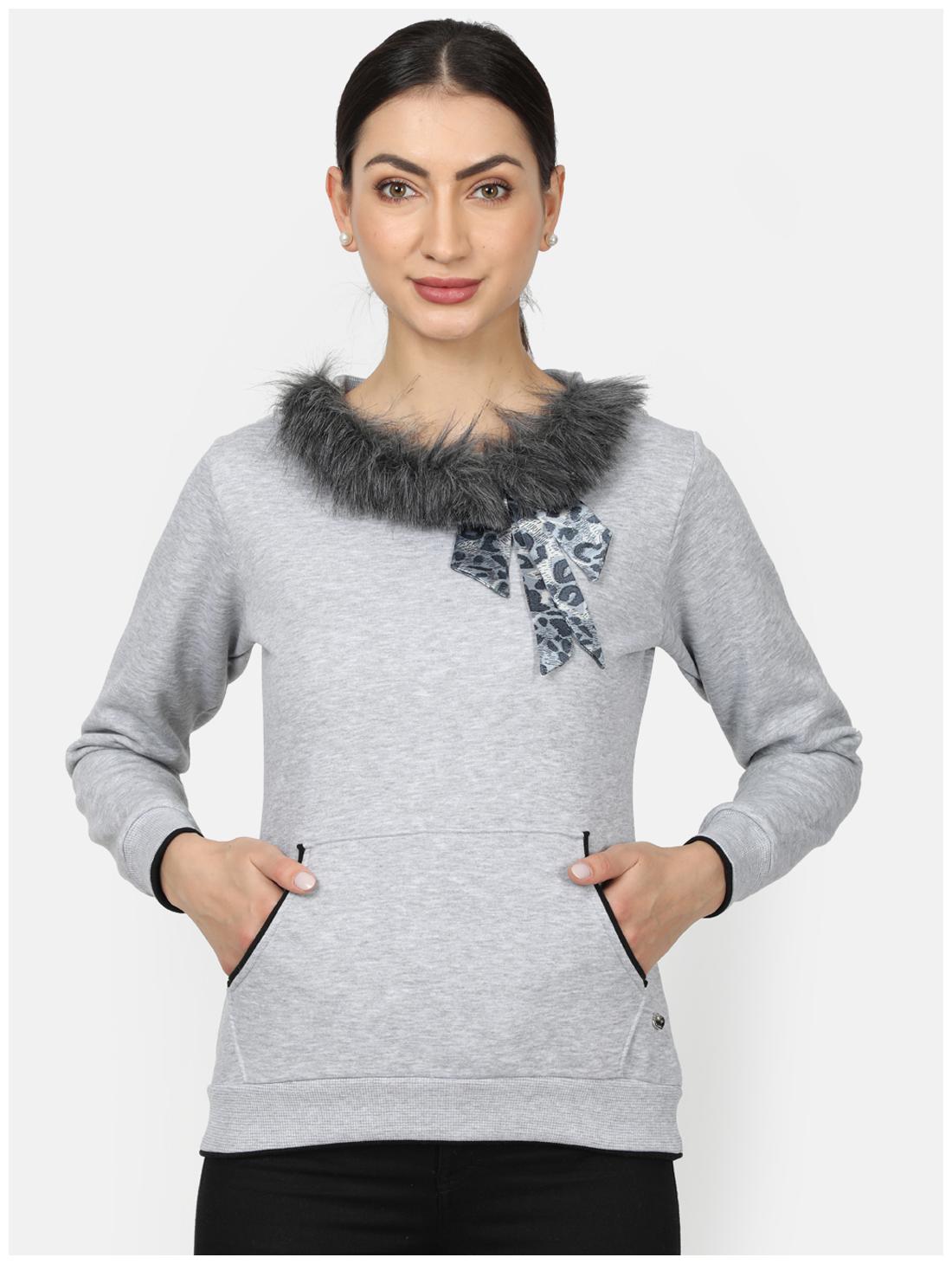 

Monte Carlo Women Printed Sweatshirt - Grey
