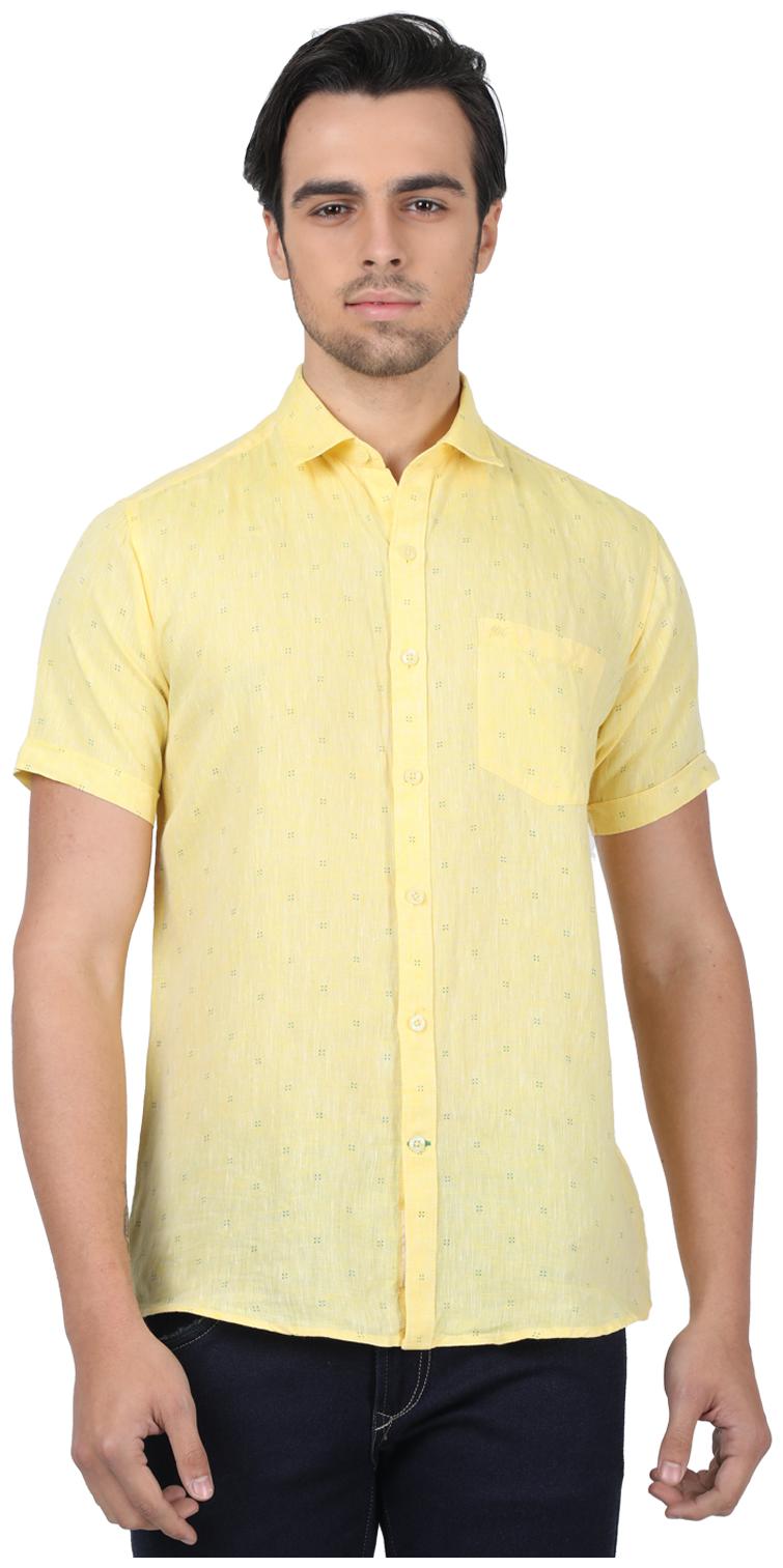 

Monte Carlo Men Yellow Printed Regular Fit Casual Shirt