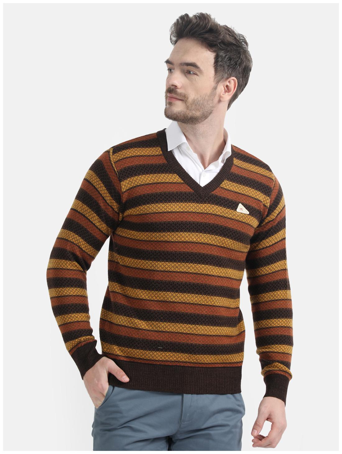 

Monte Carlo Men Brown V neck Pullover