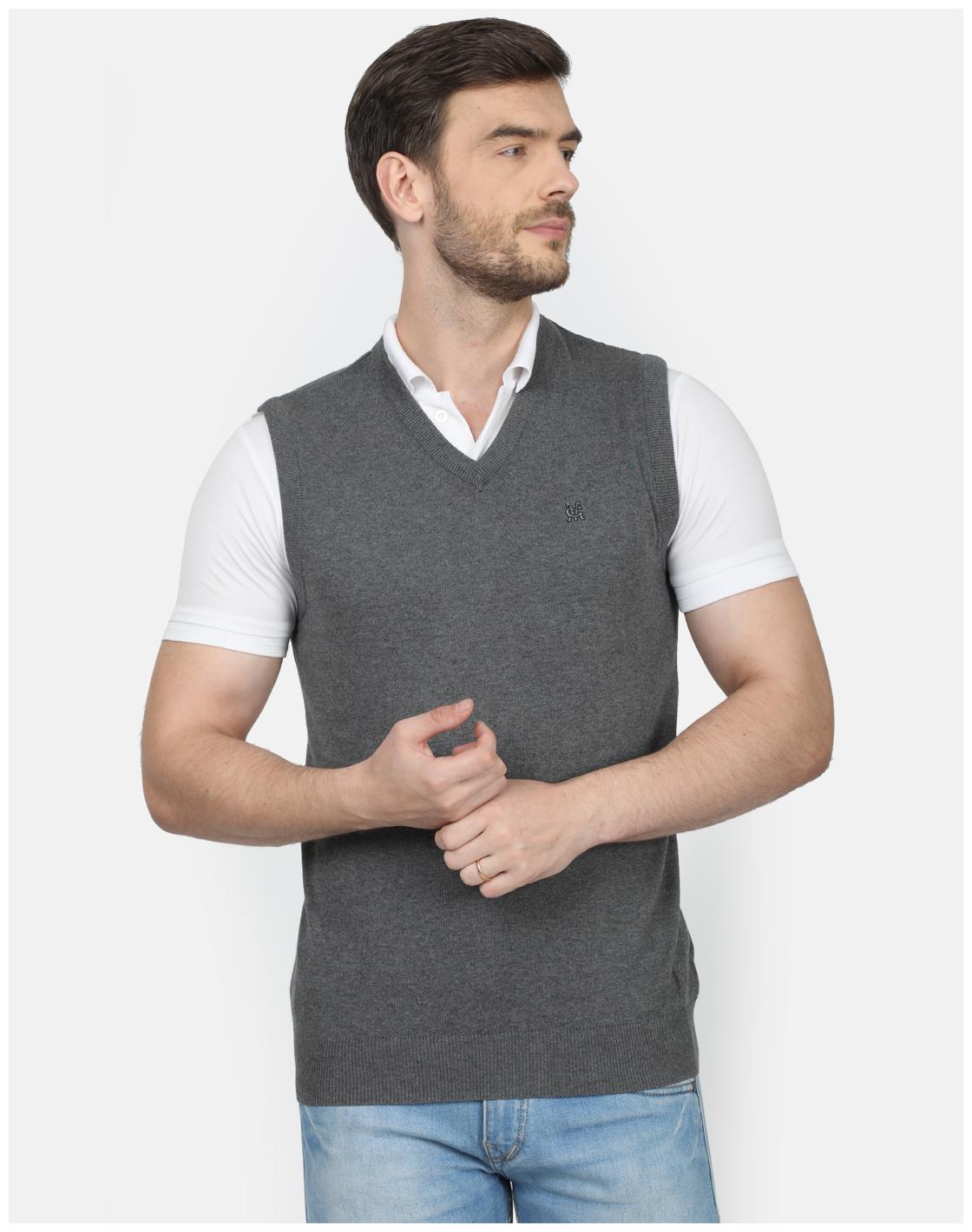 

Monte Carlo Men Grey V neck Pullover