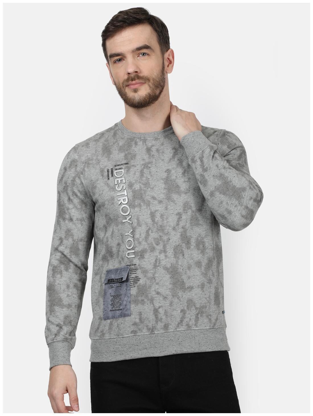 

Monte Carlo Men Grey Round neck Sweatshirt