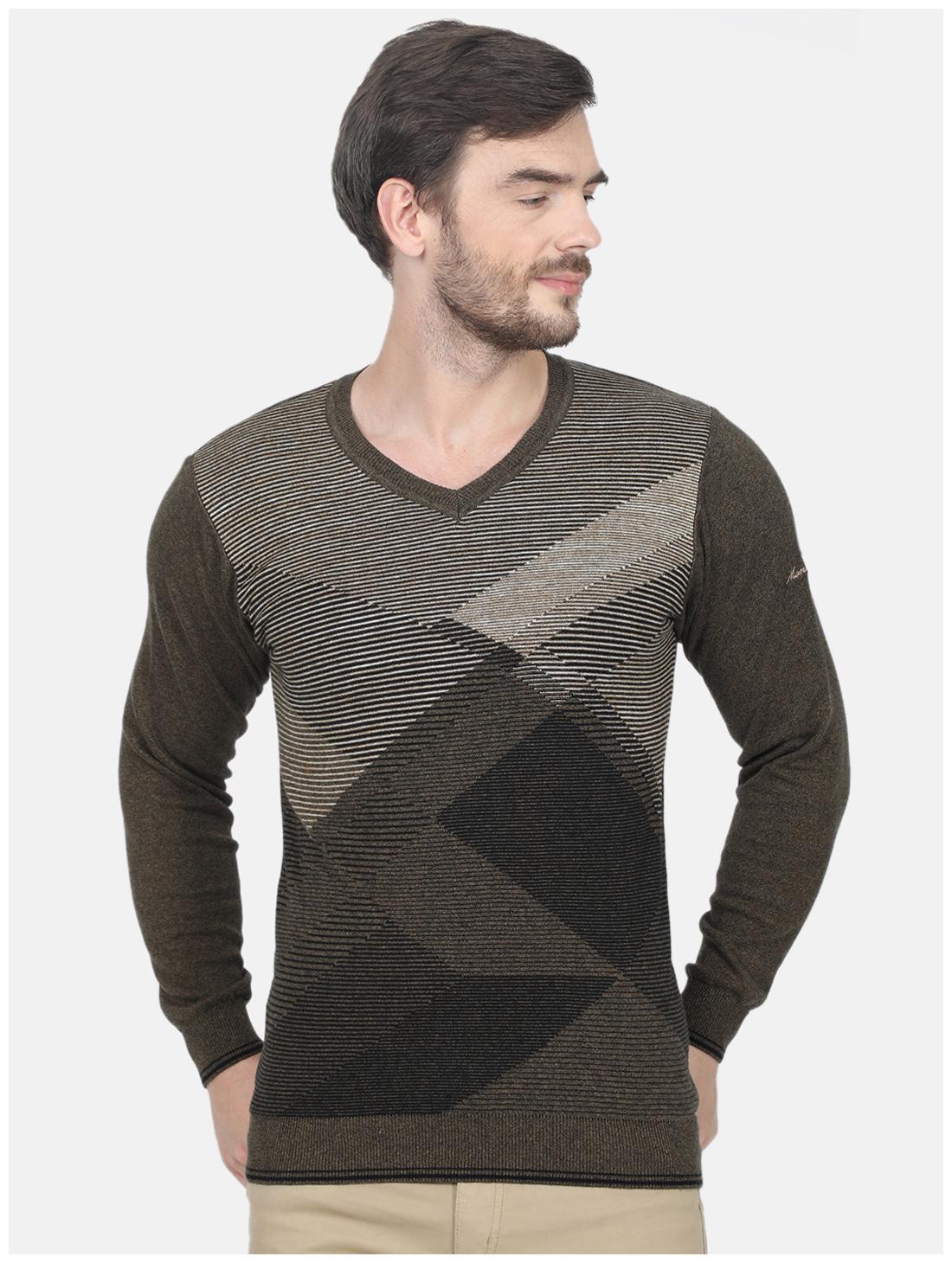 

Monte Carlo Men Brown V neck Pullover