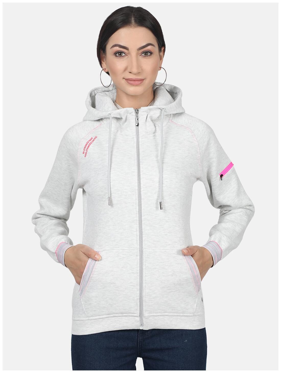 

Monte Carlo Women Solid Hoodie - Grey