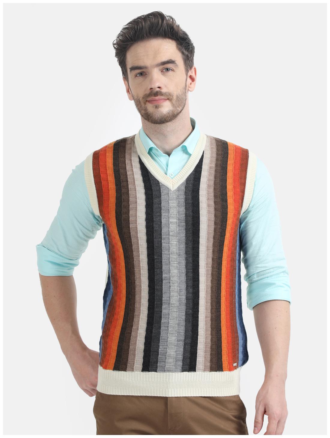 

Monte Carlo Men Multi V neck Longline sweater