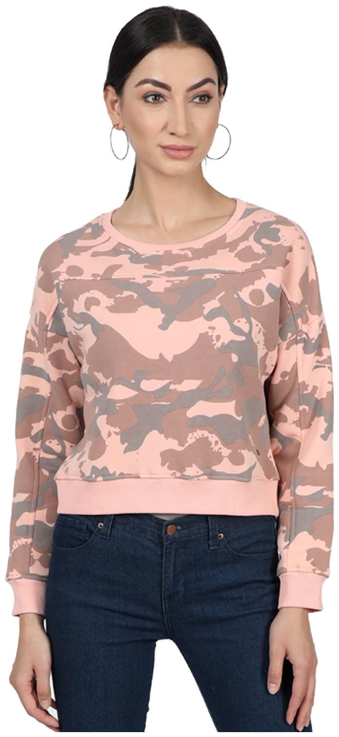 

Monte Carlo Women Printed Sweatshirt - Peach