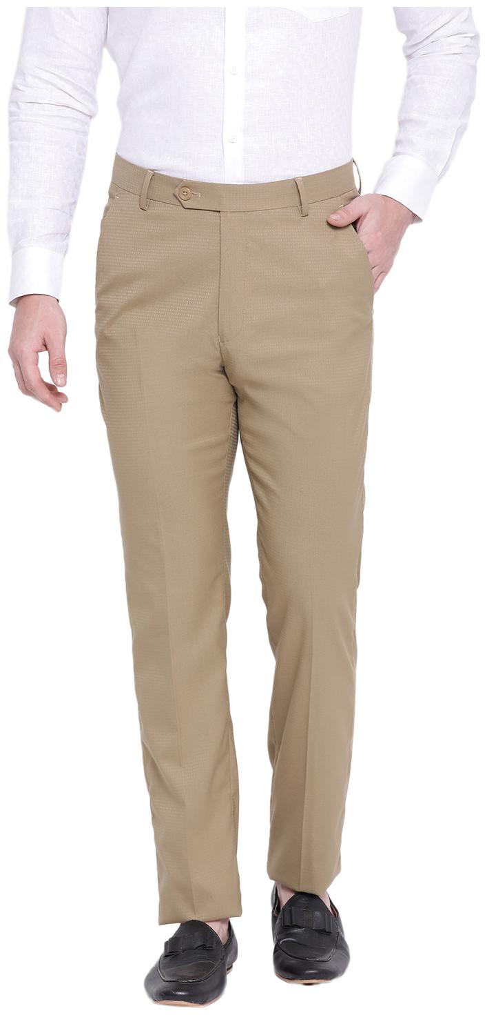 

Monte Carlo Men Textured Skinny Fit Formal Trouser - Beige